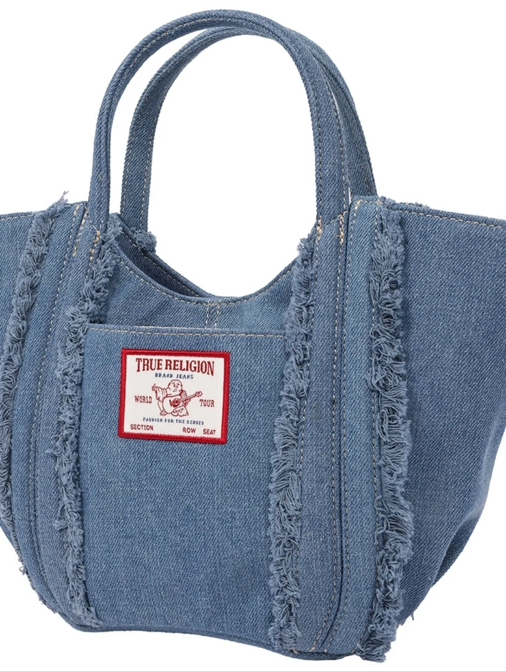 True Religion Denim Blue Hobo Handbag